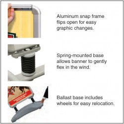 Flex Sign With Ballast Base
