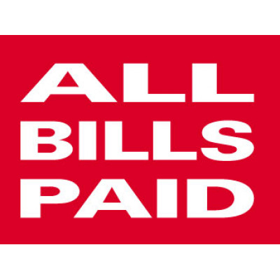 Big Ole Red All Bills Paid Sign