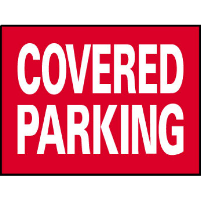 Big Ole Red Covered Parking Sign