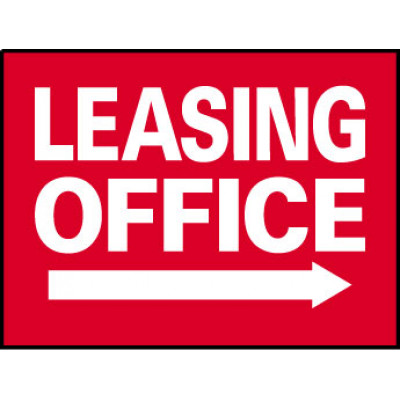Big Ole Red Leasing Office Sign