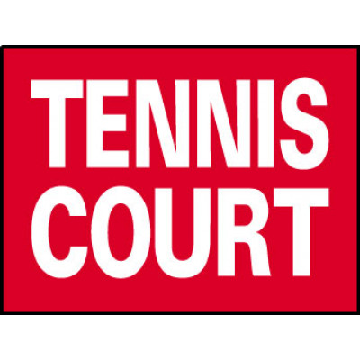 Big Ole Red Tennis Court Sign