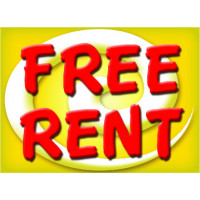 Bright and Bold Free Rent Sign