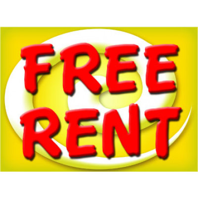 Bright and Bold Free Rent Sign