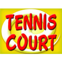 Bright and Bold Tennis Court Sign