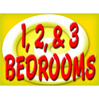 Bright and Bold 1,2,3 Bedroom Sign