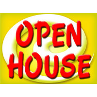 Bright and Bold Open House Sign