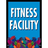 Neon Leaves French Blue Sign