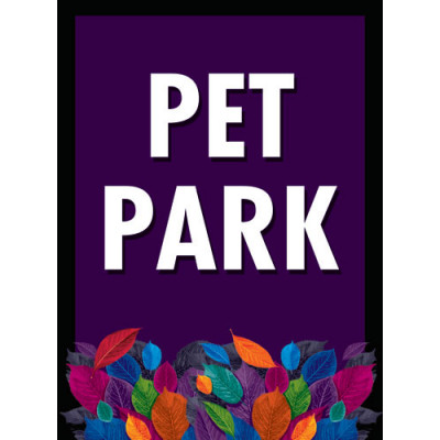 Neon Leaves Purple Sign