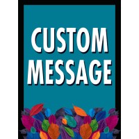 Neon Leaves Turquoise Sign