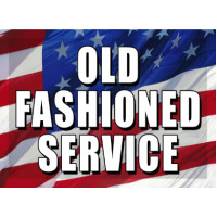 O Say Can You See Old Fashioned Service Sign