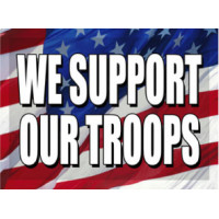 O Say Can You See We Support Our Troops Sign