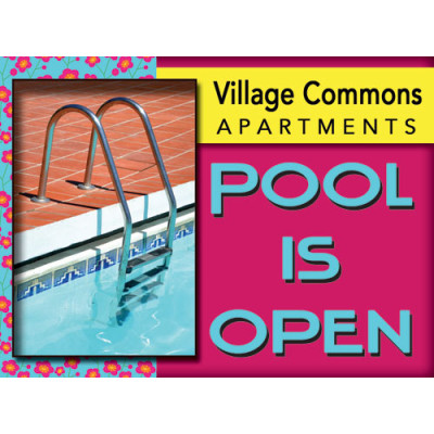 Pink Pedal Pusher Pool Sign