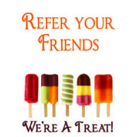 Popsicles Refer Friends Sign