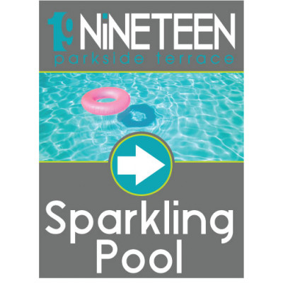 To The Point Pool Sign