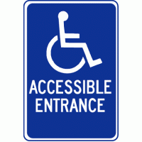Handicap Accessible Entrance Sign