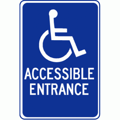 Handicap Accessible Entrance Sign