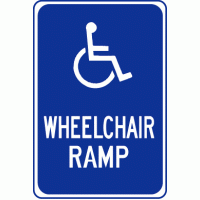 Handicap Wheelchair Ramp Sign