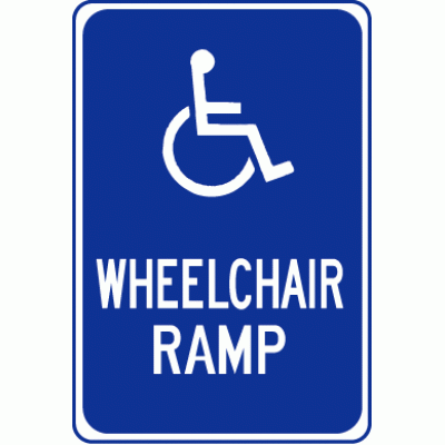 Handicap Wheelchair Ramp Sign