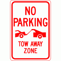 No Parking Tow Away Graphic Sign
