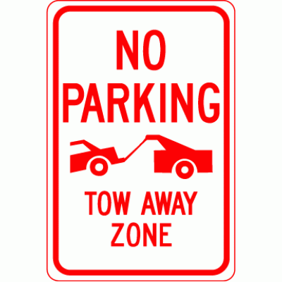 No Parking Tow Away Graphic Sign