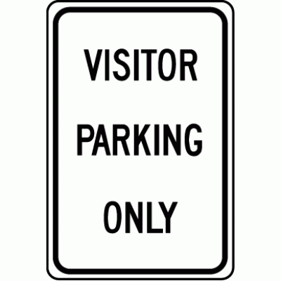 Visitor Parking Only Sign