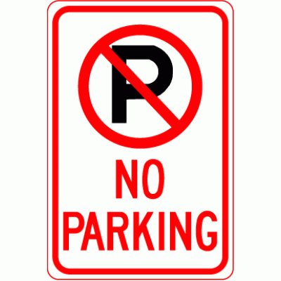 No Parking International Symbol Sign