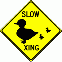 Duck Crossing Sign