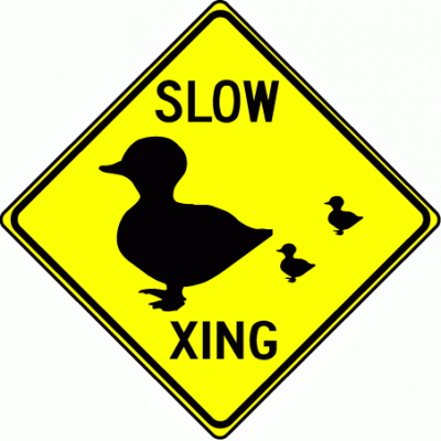 Duck Crossing Sign