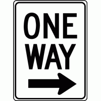 One Way Right Arrow Sign