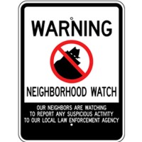Warning Neighborhood Watch Sign